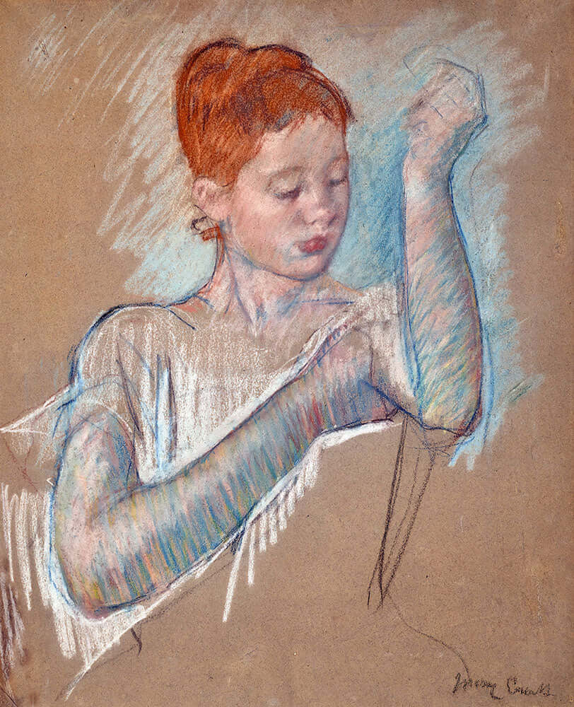 The Long Gloves by Mary Cassatt - Art Print - Zapista