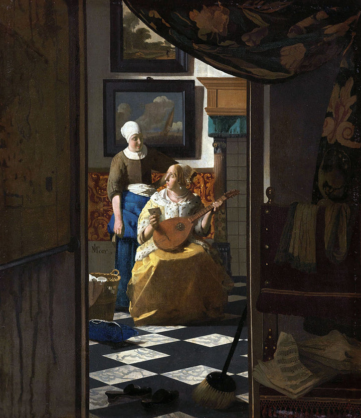 The Love Letter by Johannes Vermeer - Art Print - Zapista