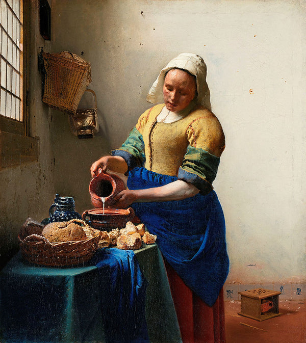 The Milkmaid by Johannes Vermeer - Art Print - Zapista