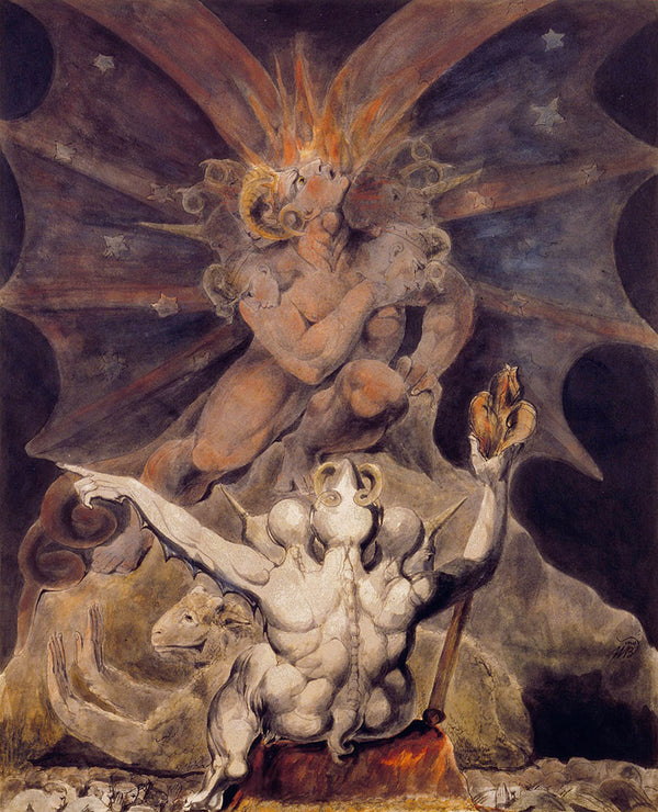 The Number of the Beast is 666 by William Blake - Art Print - Zapista