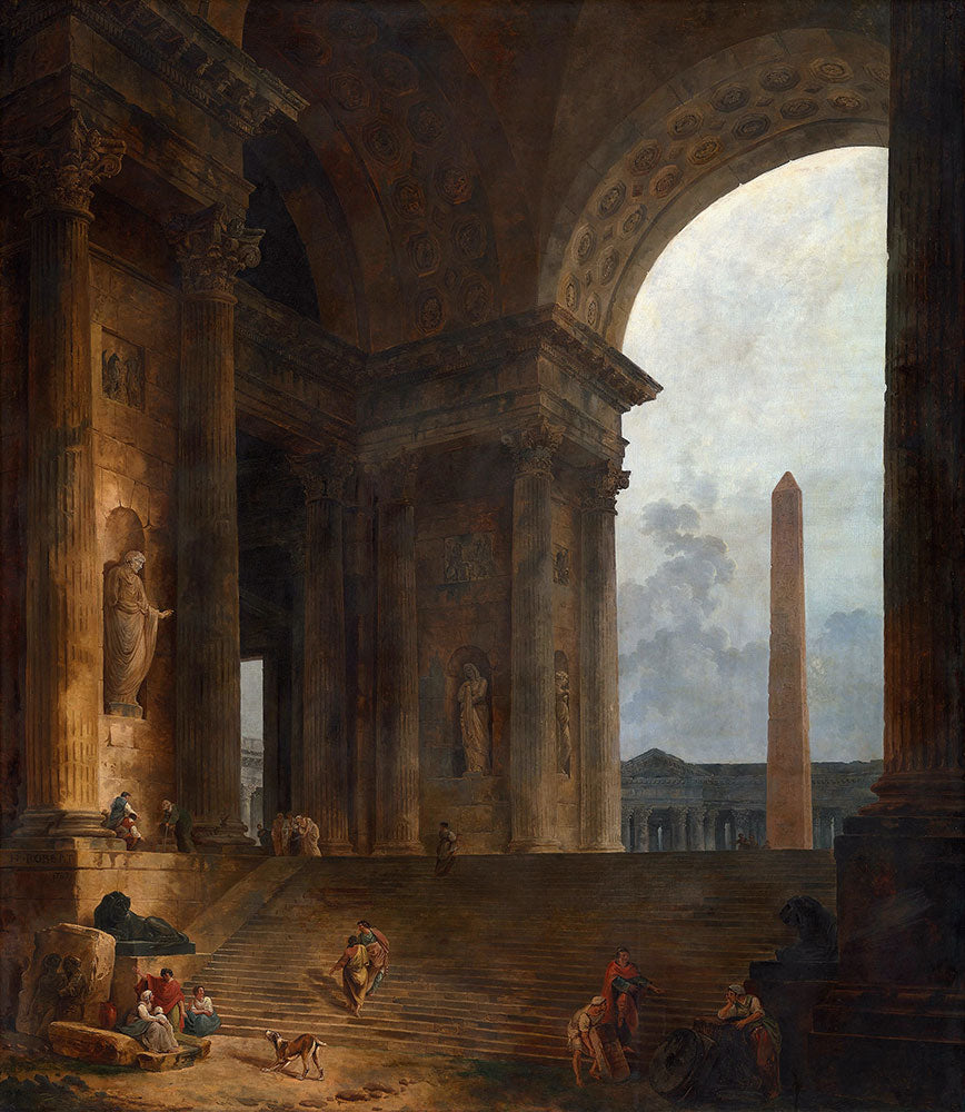 The Obelisk by Hubert Robert - Art Print - Zapista