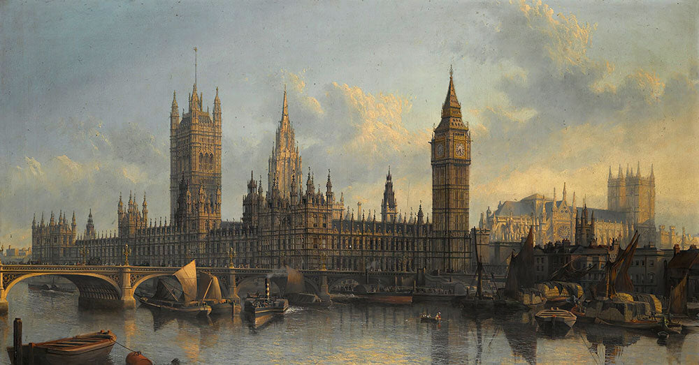 The Palace Of Westminster From The Thames by John MacVicar Anderson - Art Print - Zapista