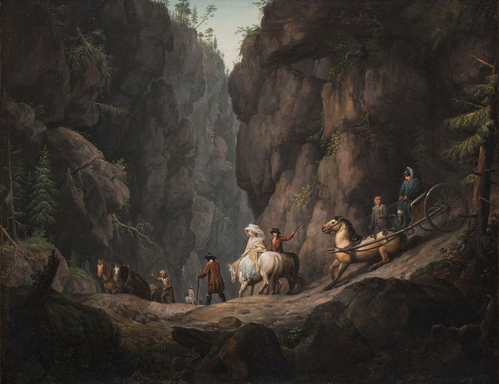 The Passage through Krokkleven near Ringerike in Norway by Erik Pauelsen - Art Print - Zapista