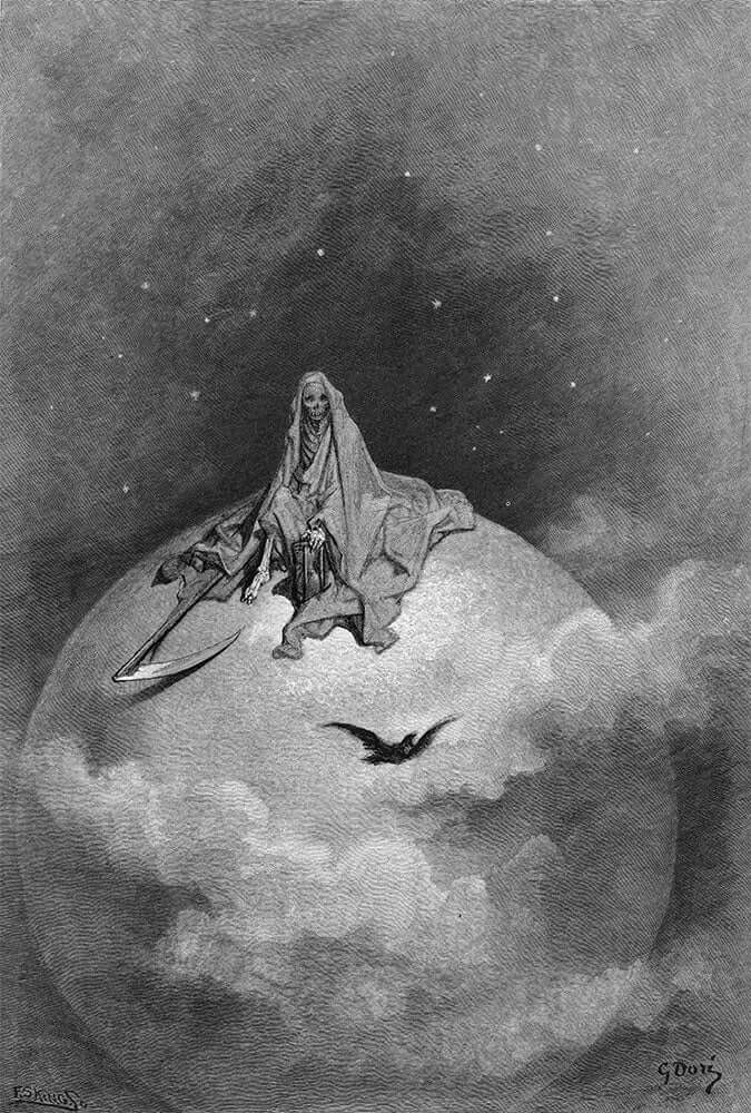 The Raven Pl.10 by Gustave Doré - Art Print - Zapista