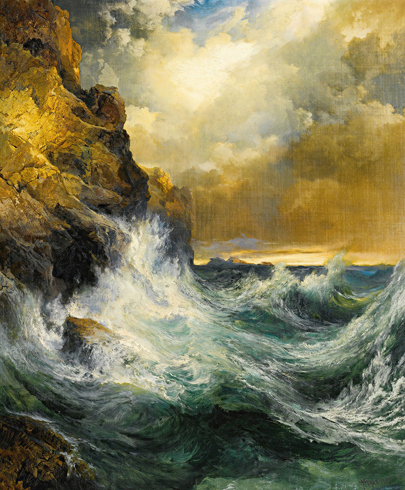 The Receding Wave by Thomas Moran - Art Print - Zapista