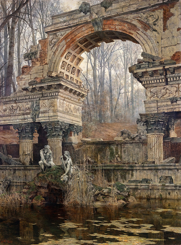 The Roman ruin in Schonbrunn by Carl Moll - Art Print - Zapista
