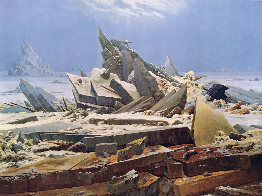 The Sea of Ice (The Wreck of Hope) by Caspar David Friedrich - Art Print - Zapista