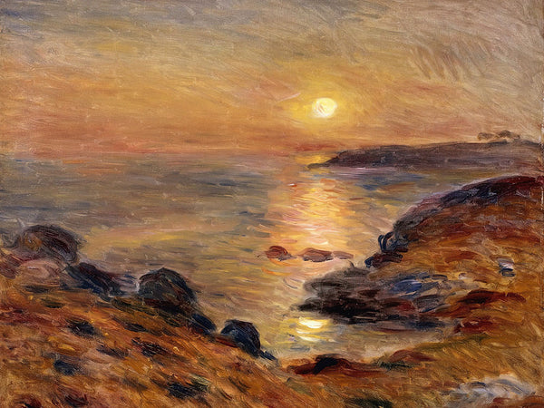 The Setting of the Sun at Douarnenez by Pierre-Auguste Renoir - Art Print - Zapista