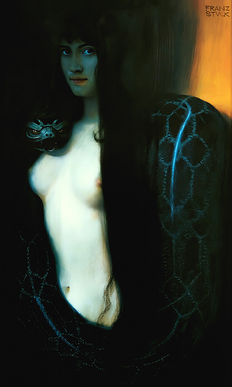 The Sin by Franz von Stuck - Art Print - Zapista