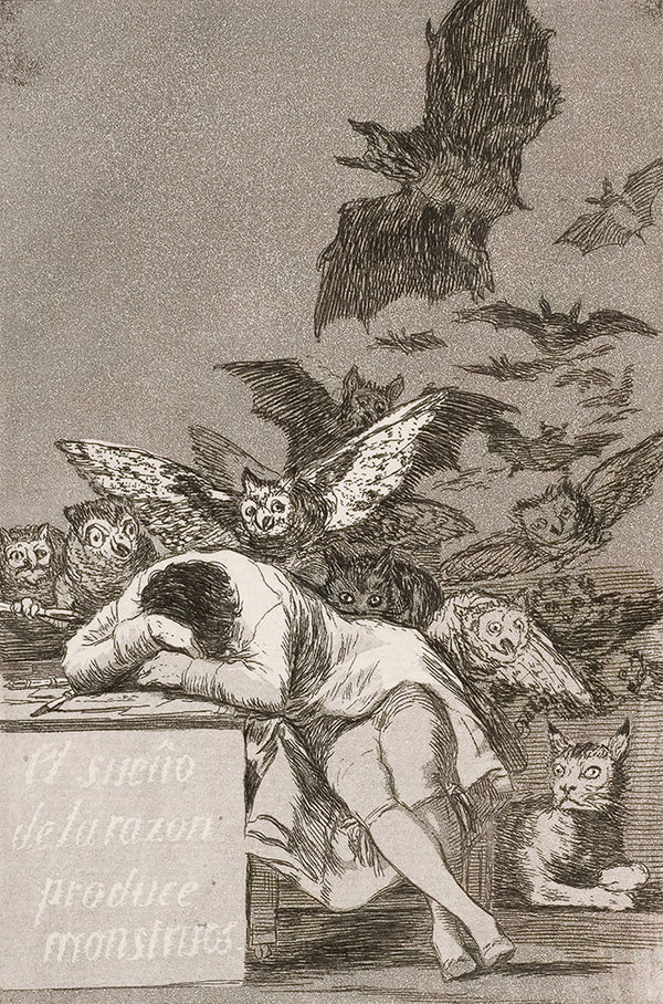 The Sleep of Reason Produces Monsters by Francisco Goya - Art Print - Zapista