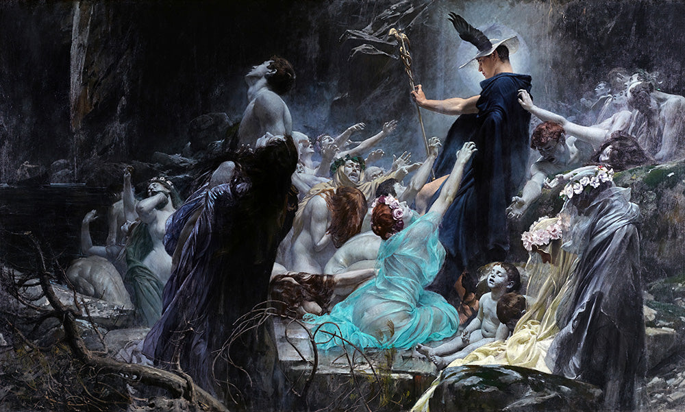 The Souls At The Acheron by Adolf Hiremy-Hirschl - Art Print - Zapista