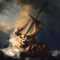 The Storm on the Sea of Galilee by Rembrandt Harmenszoon van Rijn - Art Print - Zapista