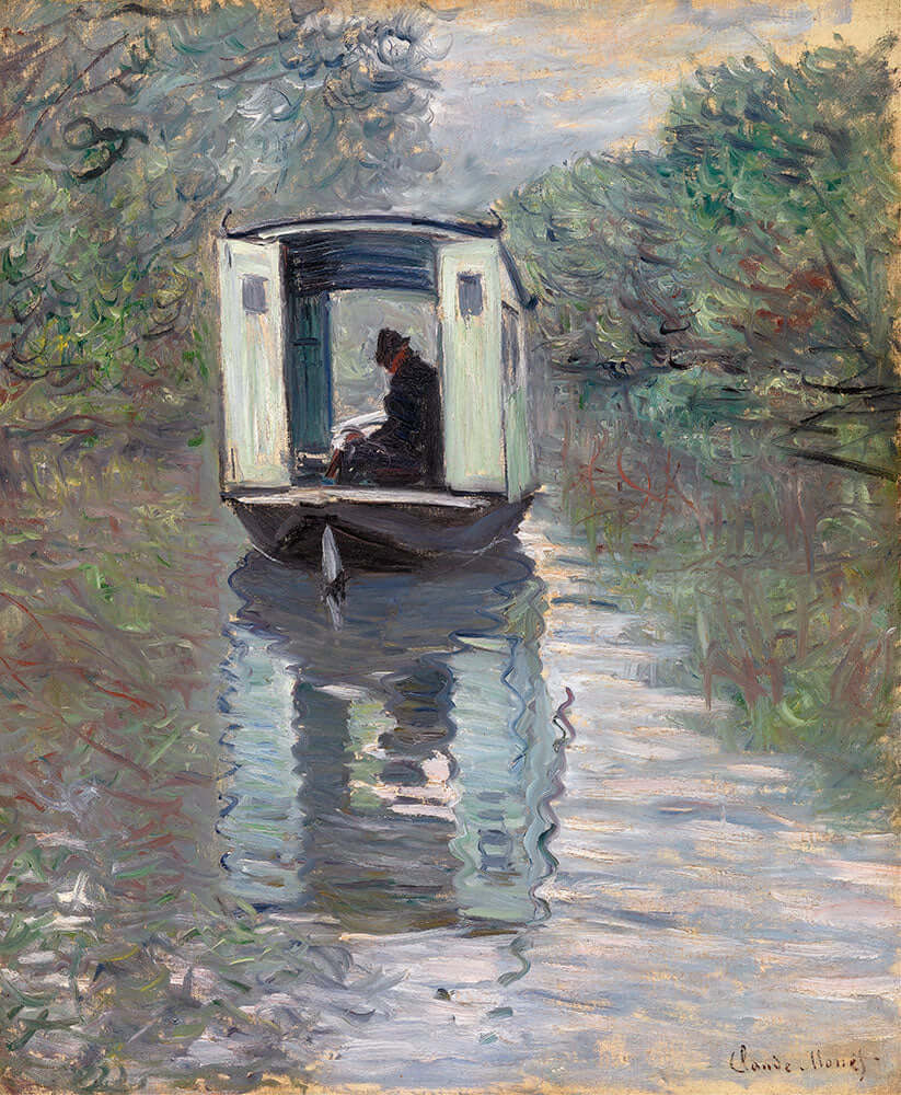 The Studio Boat (Le Bateau-atelier) by Claude Monet - Art Print - Zapista