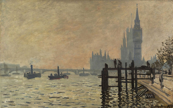 The Thames Below Westminster by Claude Monet - Art Print - Zapista