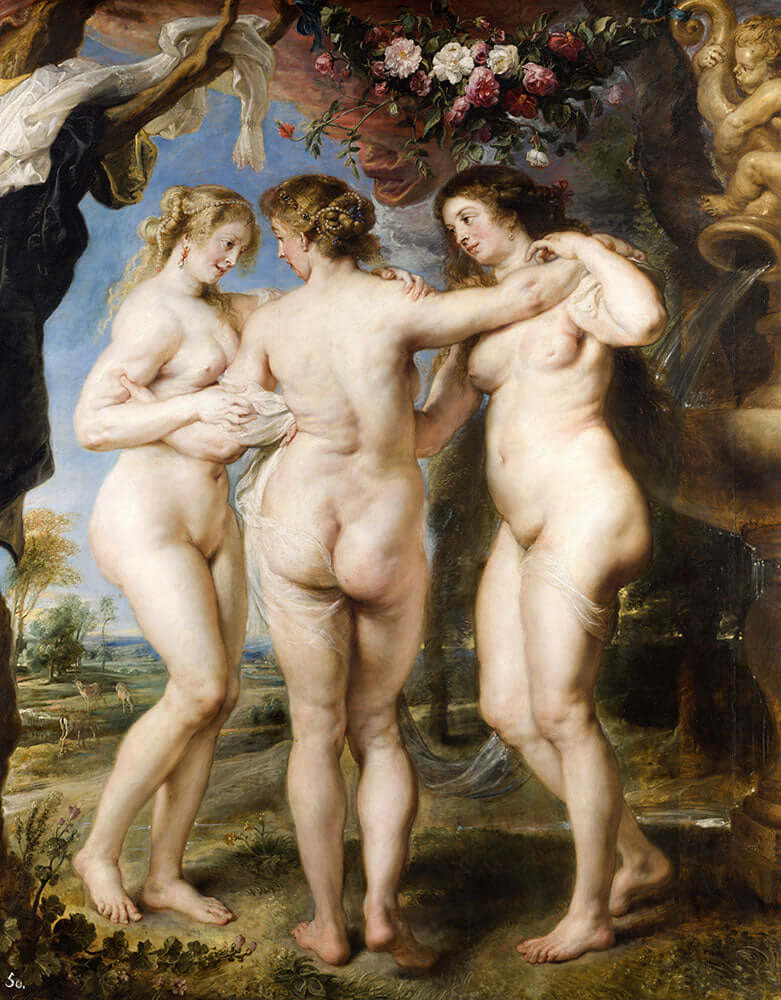 The Three Graces by Peter Paul Rubens - Art Print - Zapista