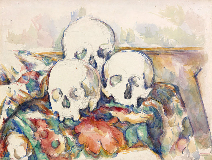 The Three Skulls by Paul Cézanne - Art Print - Zapista