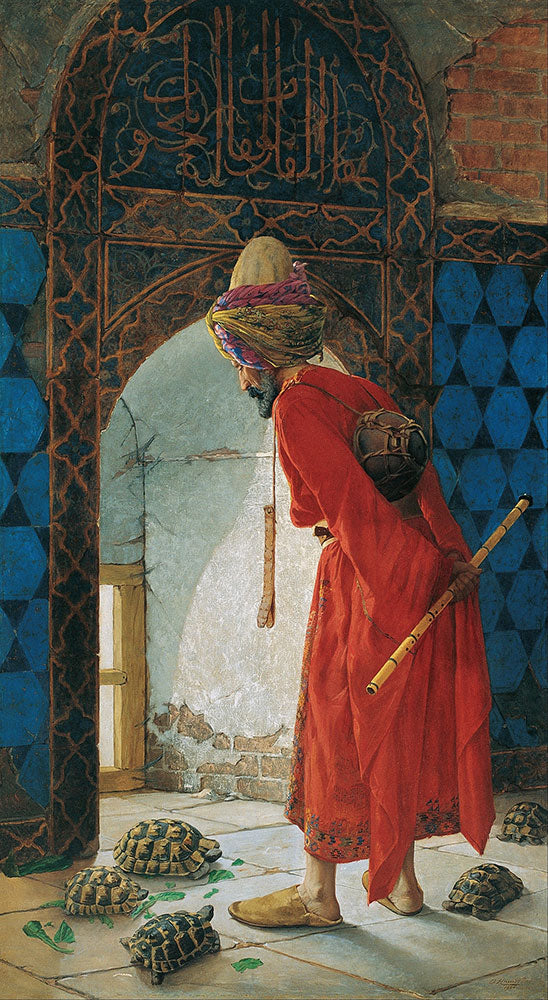 The Tortoise Trainer by Osman Hamdi Bey - Art Print - Zapista