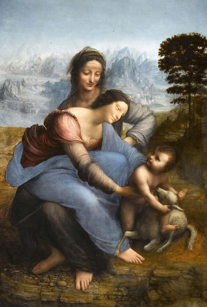 The Virgin and Child with Saint Anne by Leonardo da Vinci - Art Print - Zapista