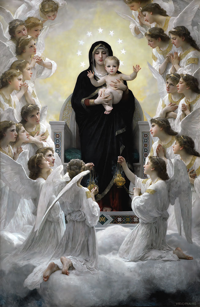 The Virgin with Angels by William-Adolphe Bouguereau - Art Print - Zapista