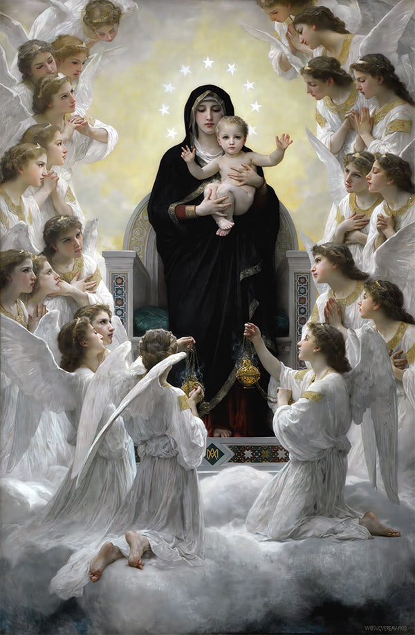 The Virgin with Angels by William-Adolphe Bouguereau - Art Print - Zapista