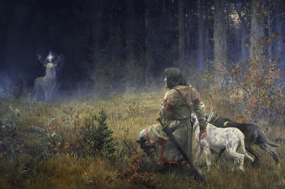 The Vision of St. Hubert by Wilhelm Rauber - Art Print - Zapista