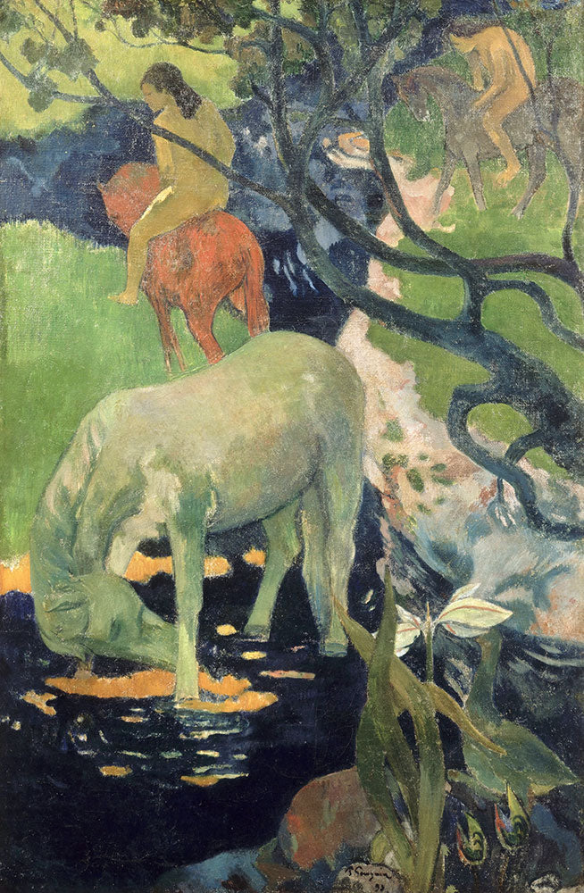 The White Horse by Paul Gauguin - Art Print - Zapista