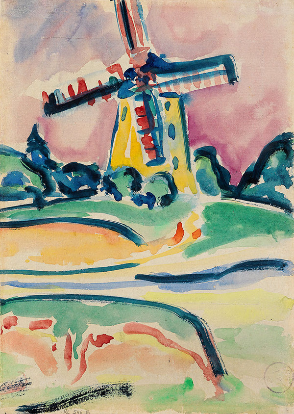 Windmill by Ernst Ludwig Kirchner - Art Print - Zapista