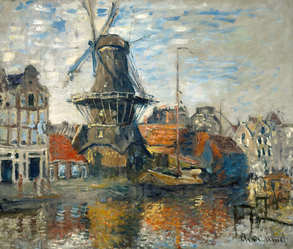 The Windmill on the Onbekende Gracht, Amsterdam by Claude Monet - Art Print - Zapista