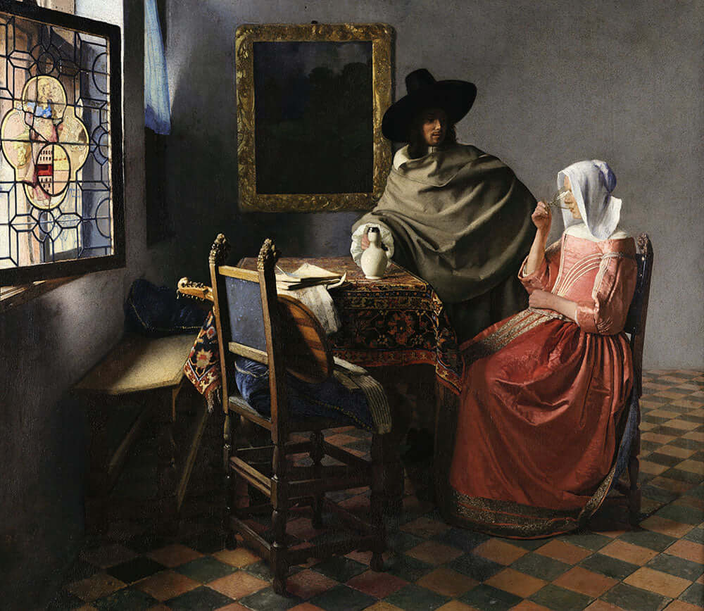 The Wine Glass by Johannes Vermeer - Art Print - Zapista