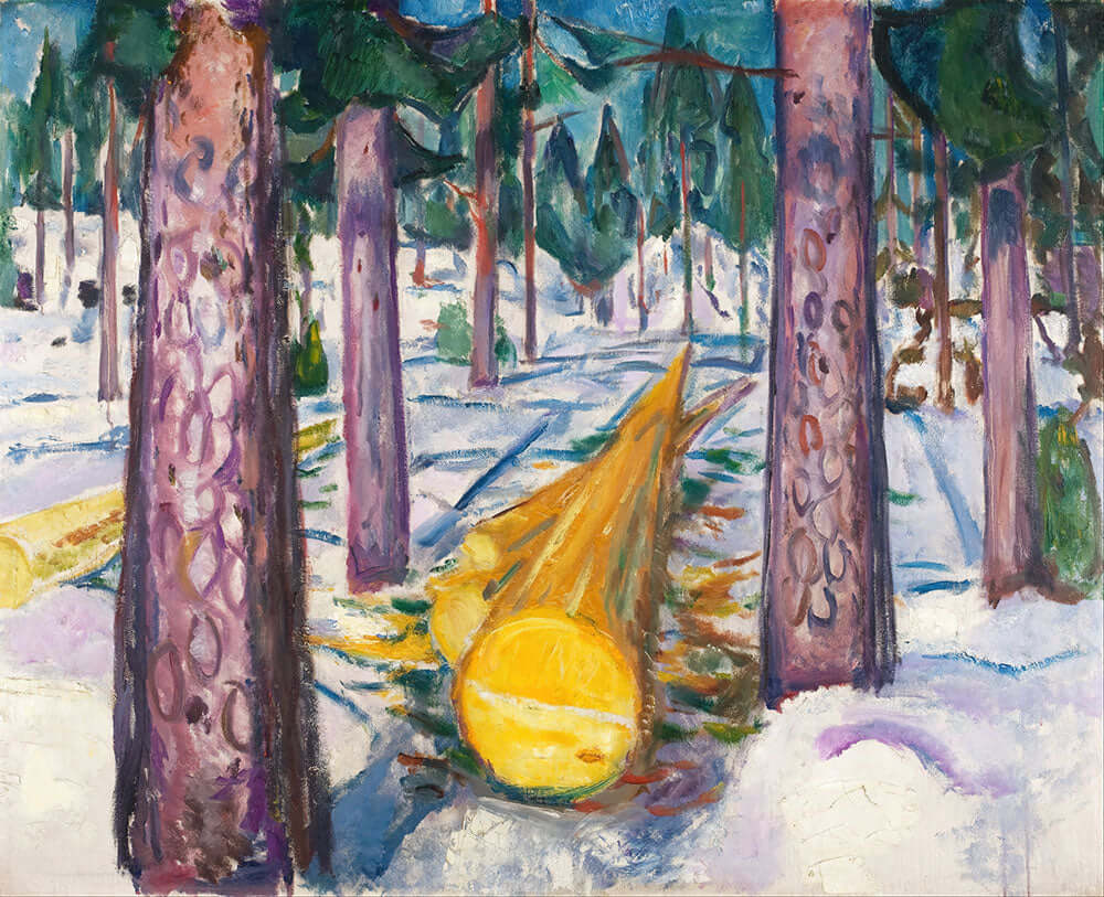 The Yellow Log by Edvard Munch - Art Print - Zapista