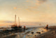 The arrival of the fishing boats by Eduard Hildebrandt - Art Print - Zapista