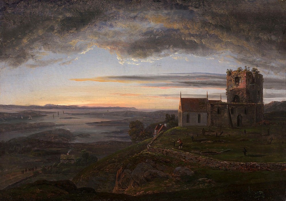 The Ruined Church at Avaldsnes at Karmoy by Johan Christian Dahl - Art Print - Zapista