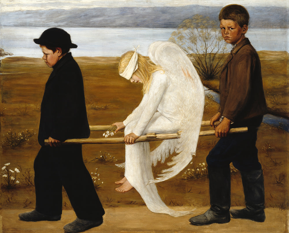 The Wounded Angel by Hugo Simberg - Art Print - Zapista