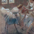 Three Dancers Preparing for Class by Edgar Degas - Art Print - Zapista