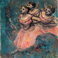 Three Dancers in Red Costume by Edgar Degas - Art Print - Zapista