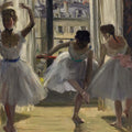 Three Dancers in an Exercise Hall by Edgar Degas - Art Print - Zapista
