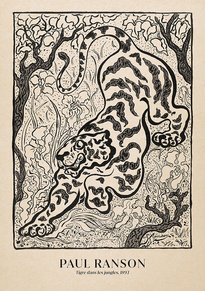 Tiger in the Jungle by Paul Ranson - Art Print - Zapista