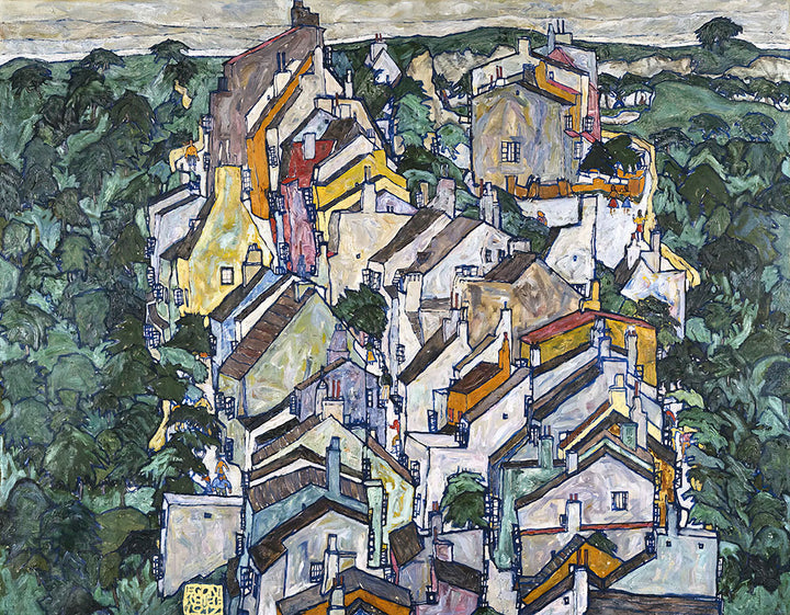 Town among Greenery (The Old City III) by Egon Schiele - Art Print - Zapista