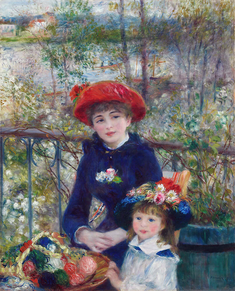 Two Sisters (On the Terrace) by Pierre-Auguste Renoir - Art Print - Zapista