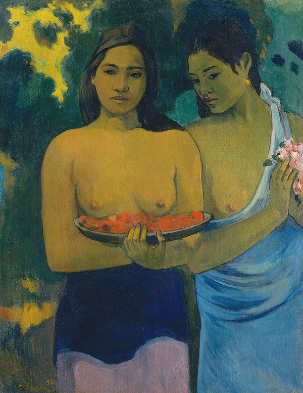 Two Tahitian Women by Paul Gauguin - Art Print - Zapista