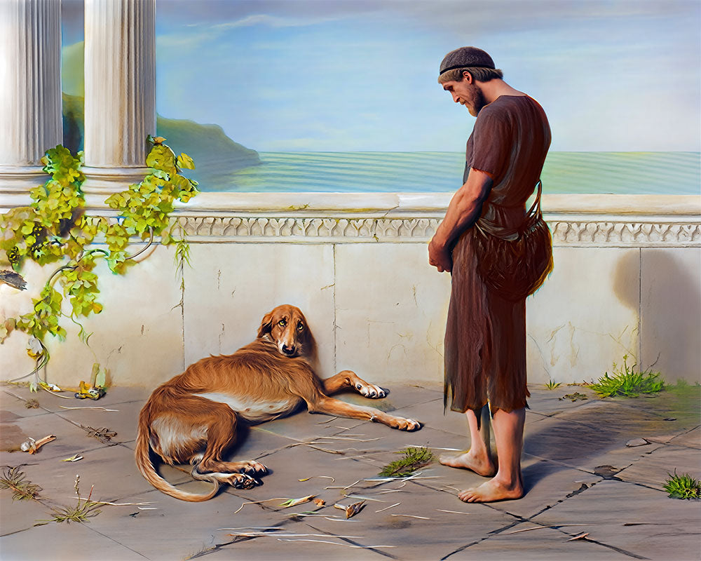 Ulysses and Argus by Briton Rivière - Art Print - Zapista