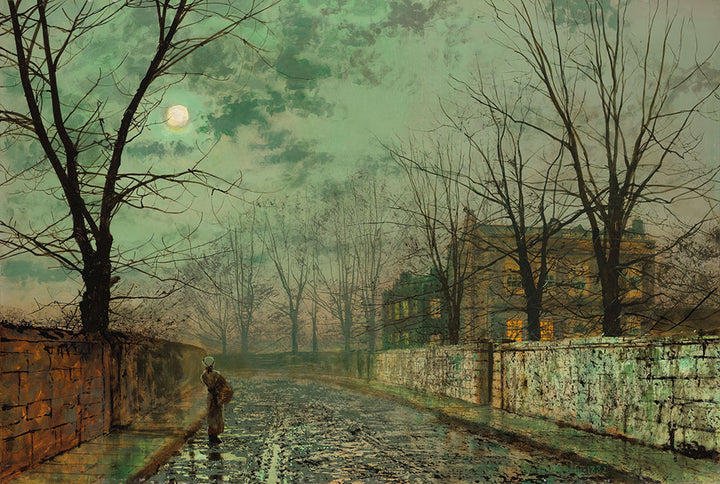 Under the Silvery Moonbeams by John Atkinson Grimshaw - Art Print - Zapista