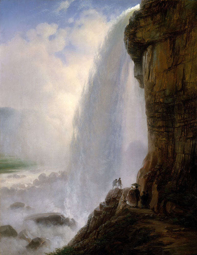 Underneath Niagara Falls by Ferdinand Richardt - Art Print - Zapista