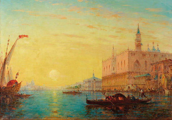 Venice By Sundown by Charles Clement Calderon - Art Print - Zapista