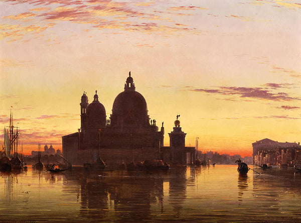 Venice, Santa Maria della Salute at Sunset by Edward William Cooke - Art Print - Zapista