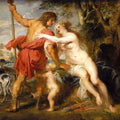 Venus and Adonis by Peter Paul Rubens - Art Print - Zapista