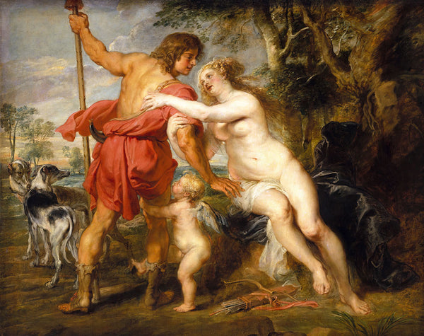 Venus and Adonis by Peter Paul Rubens - Art Print - Zapista