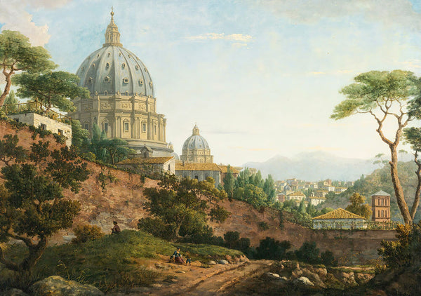 View Of Saint Peter's, Rome by William Marlow - Art Print - Zapista
