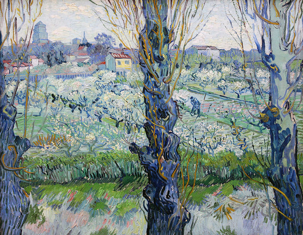 View of Arles, Flowering Orchards by Vincent van Gogh - Art Print - Zapista