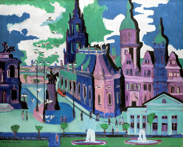 View of Dresden by Ernst Ludwig Kirchner - Art Print - Zapista